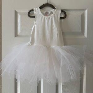 I love Plum girls white tutu size 6